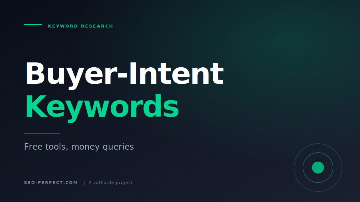 Buyer intent keywords: free tool stack and signals for finding high-conversion affiliate queries