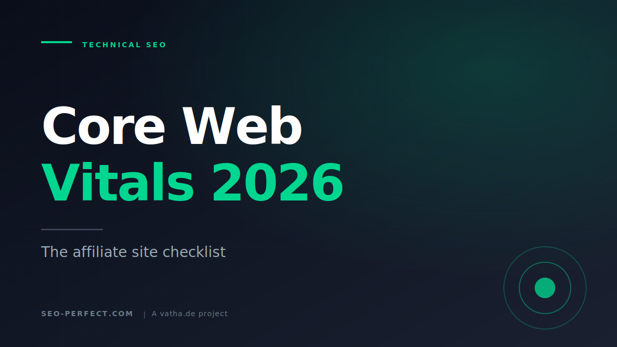 Core web vitals affiliate site checklist: LCP, INP, CLS targets and fixes for 2026