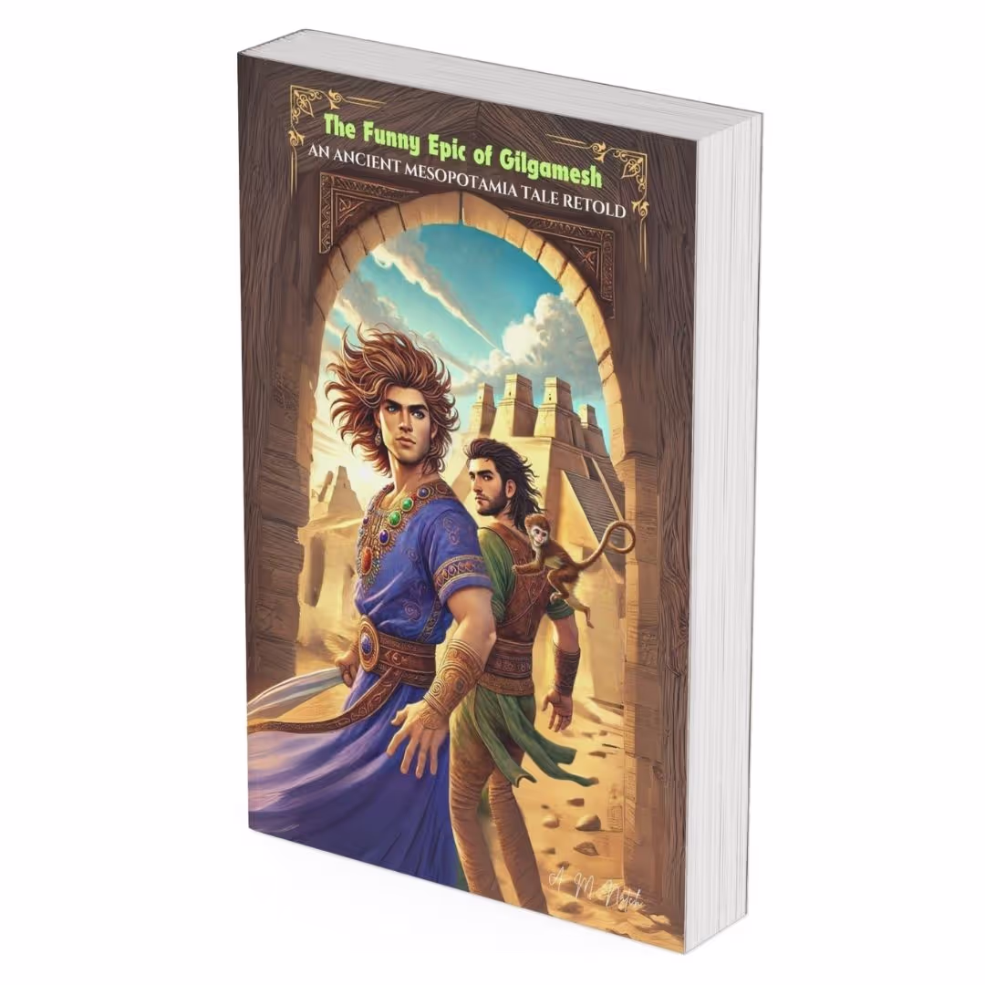 The Funny Epic of Gilgamesh book cover mockup
