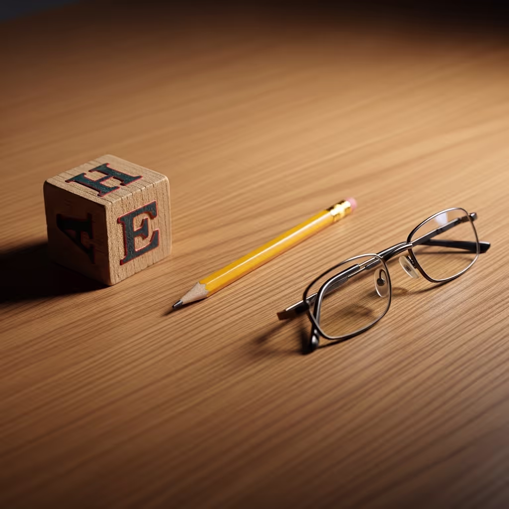 Three objects representing different stages of childhood arranged on a warm surface, a featured image hinting at why children laugh at different ages as they grow