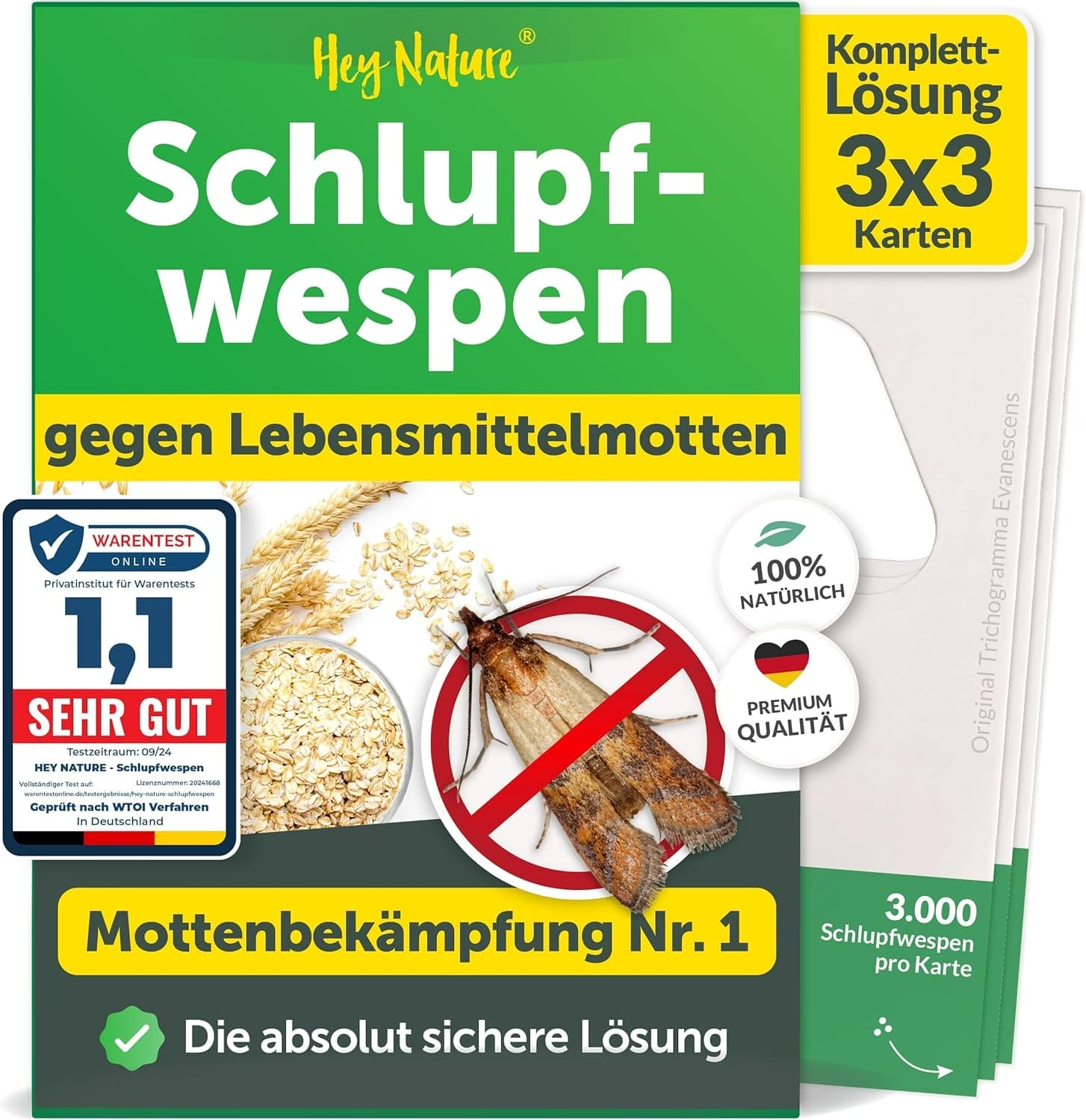 Effektiv gegen Lebensmittelmotten: Hey Nature® Schlupfwespen im Test!