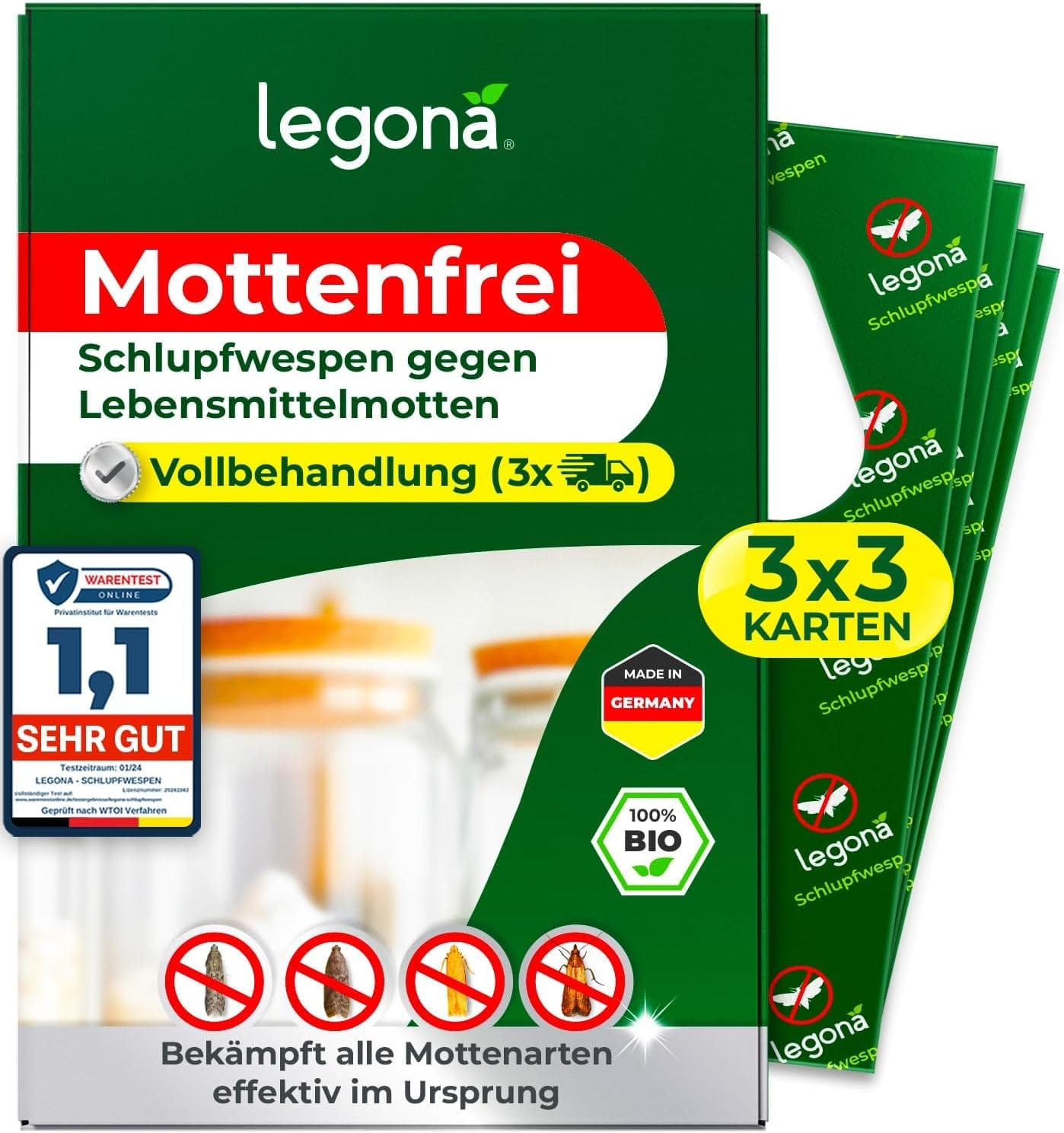 Effektiver Mottenschutz: Legona® Schlupfwespen gegen Lebensmittelmotten im Test