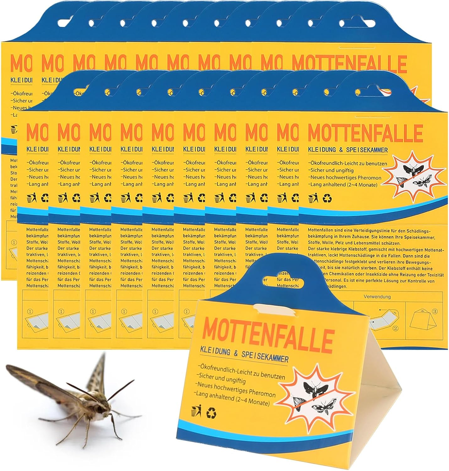HAKOTOM Lebensmittelmotten Falle: Der Ultimative Schutz gegen Kleider- und Lebensmittelmotten