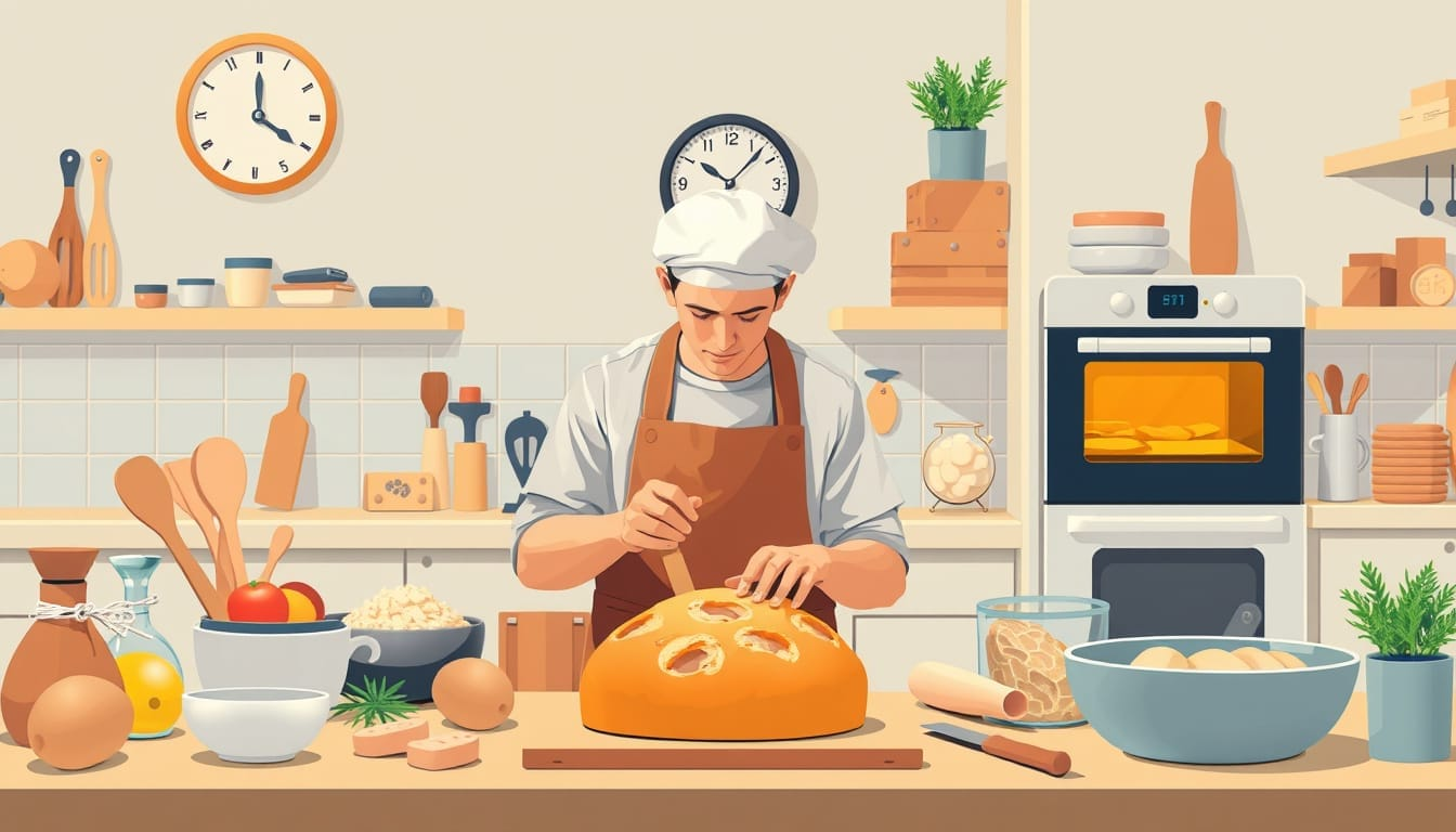 In nur 15 Minuten zum perfekten Brot: Entspannt backen mit 8 Stunden Schlaf und 50 Minuten Ofenzeit