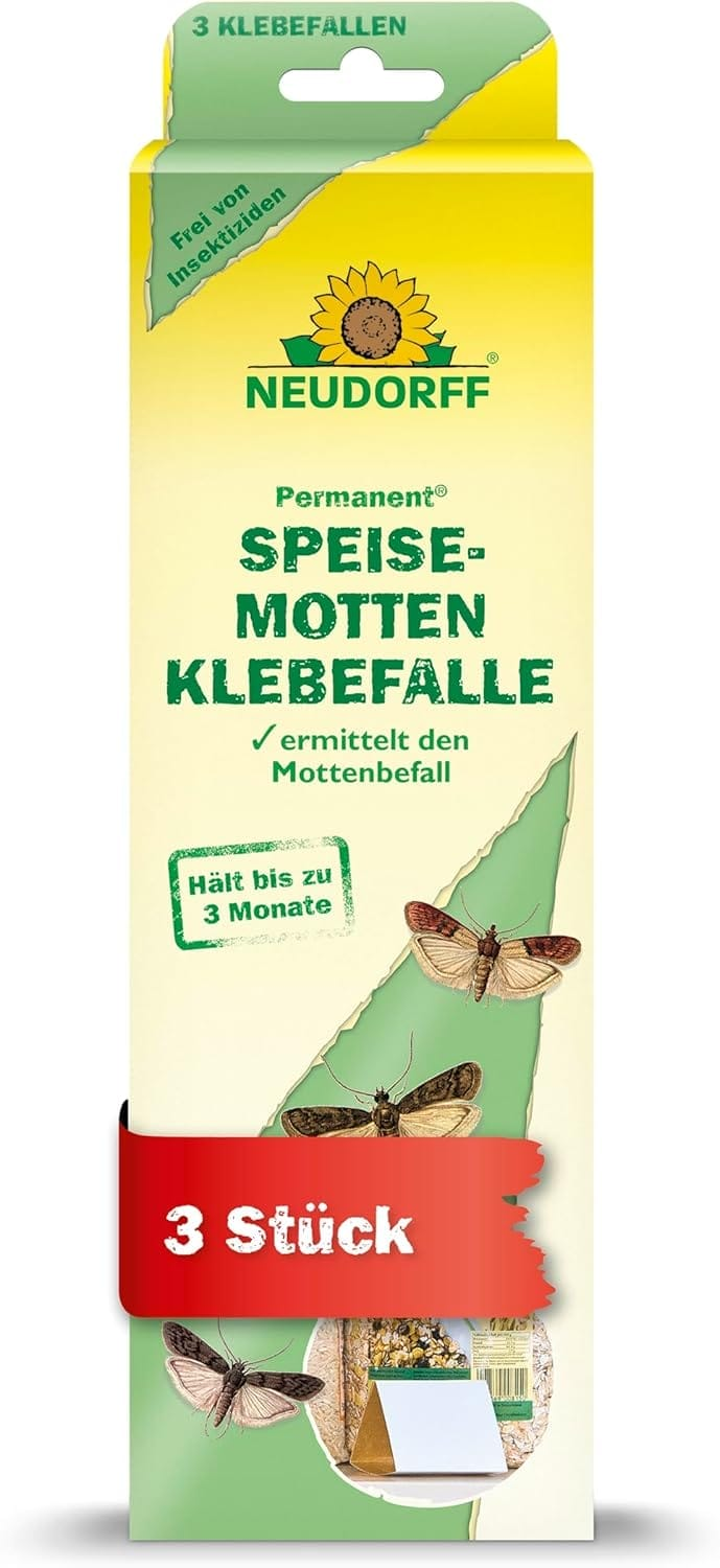 Neudorff Permanent SpeisemottenKlebefalle: Effektiver Schutz gegen Lebensmittelmotten ohne Chemie