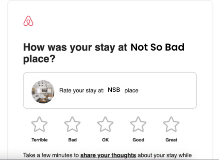 Airbnb’s Post-Stay Review Requests Airbnb’s Post-Stay Review Requests