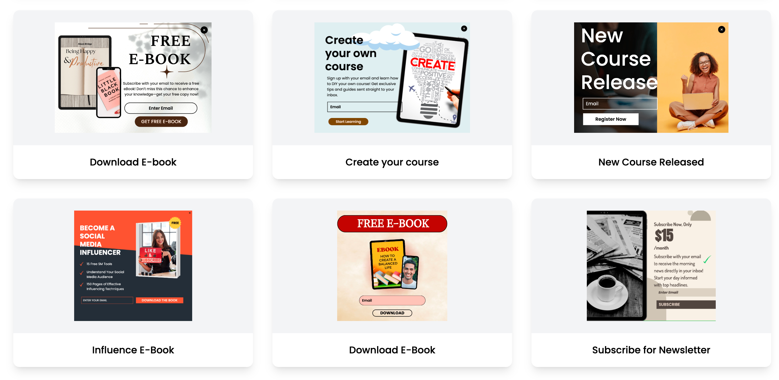 Selecting template for scroll trigger popup Selecting template for scroll trigger popup