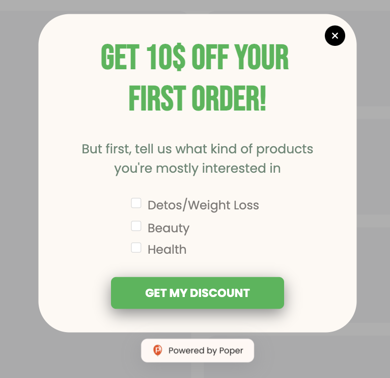Quiz-Based Popups