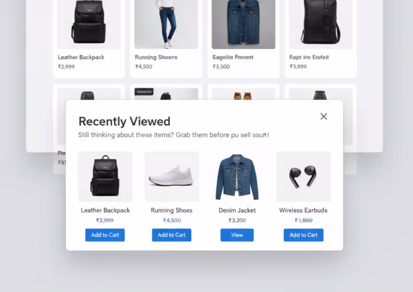 Recently Viewed Popups