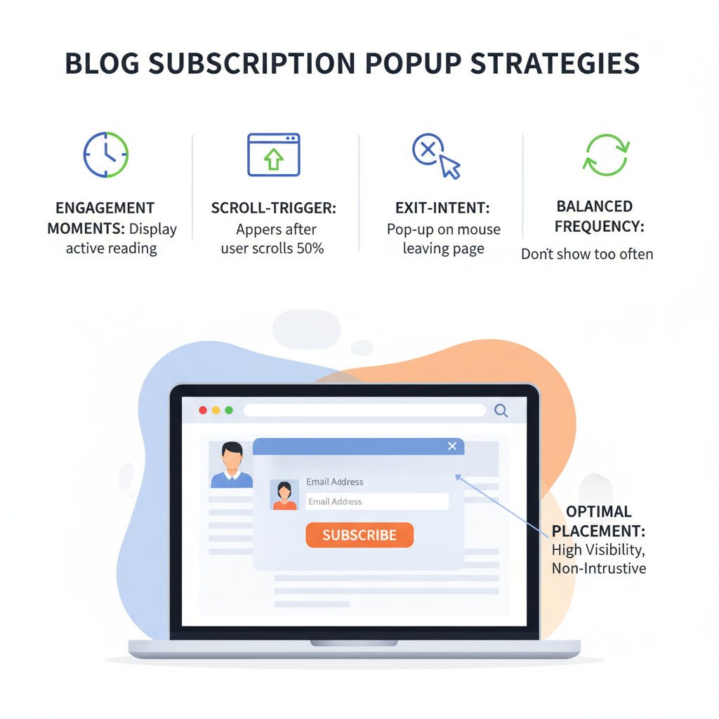 Timing and Placement Strategies for Blog Subscription Popups