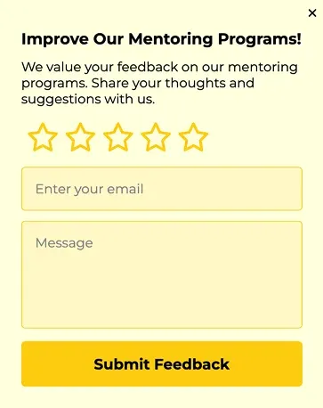 Gathering Feedback through Popups