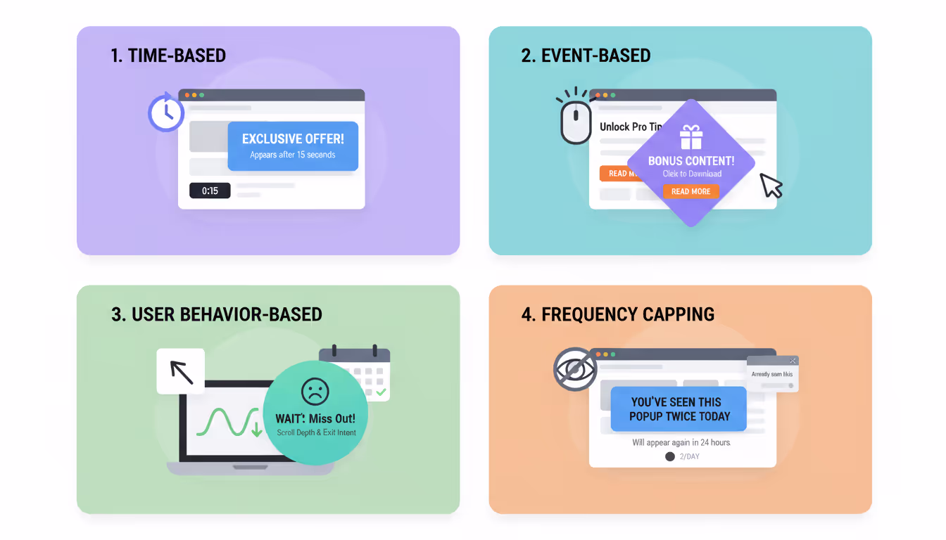 4 Types of Scheduled Popups