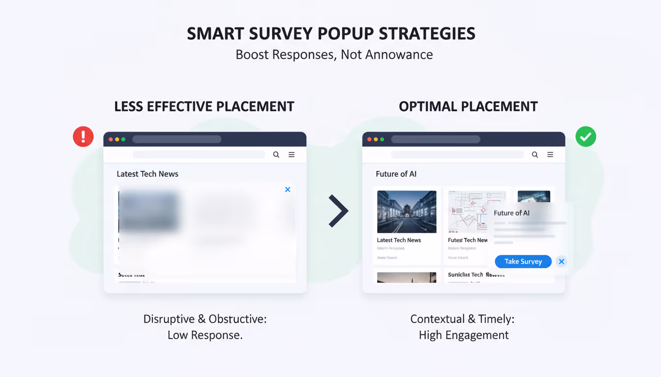 Best Placement Strategies for Survey Popups