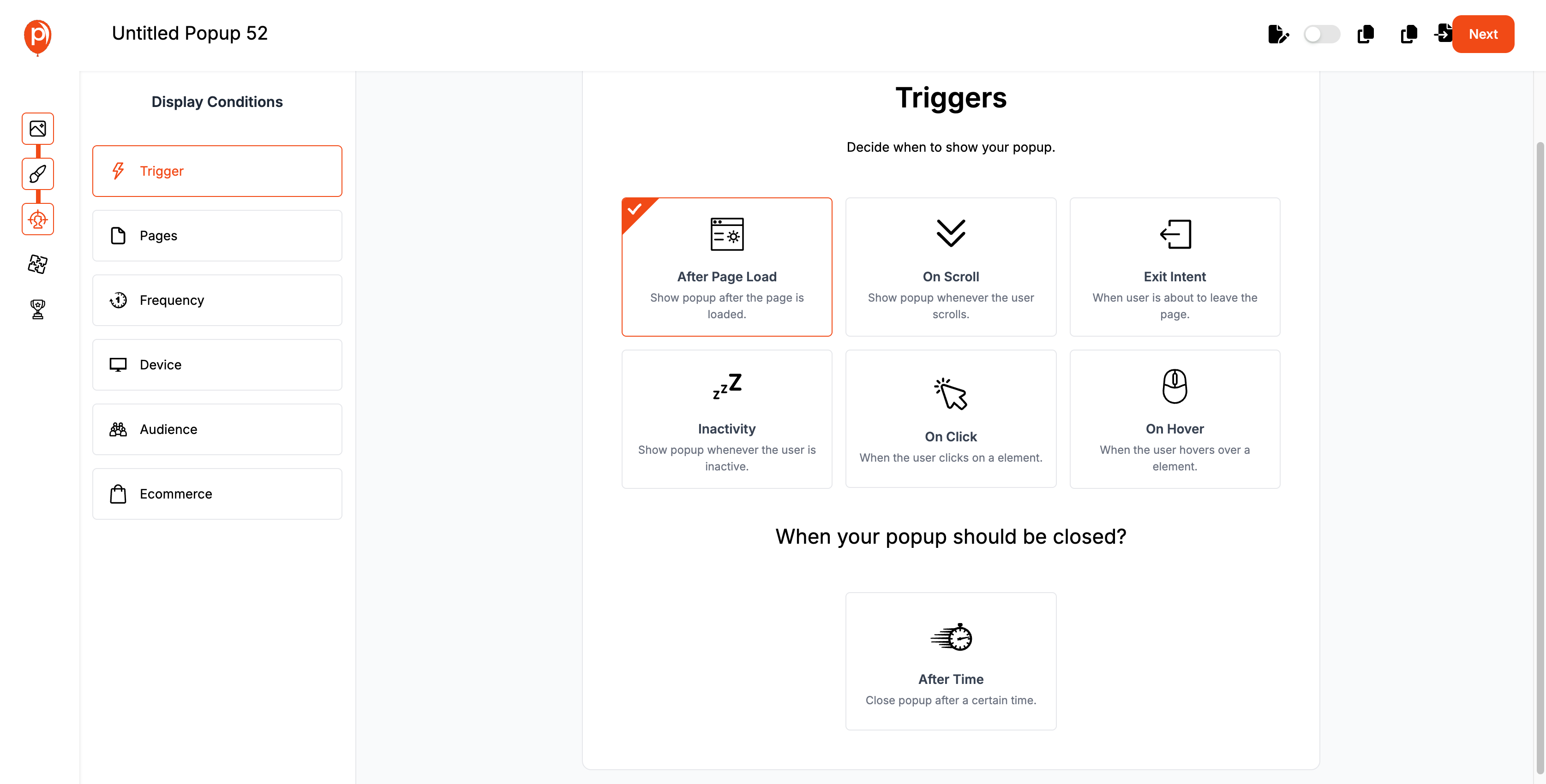 Set Display Triggers