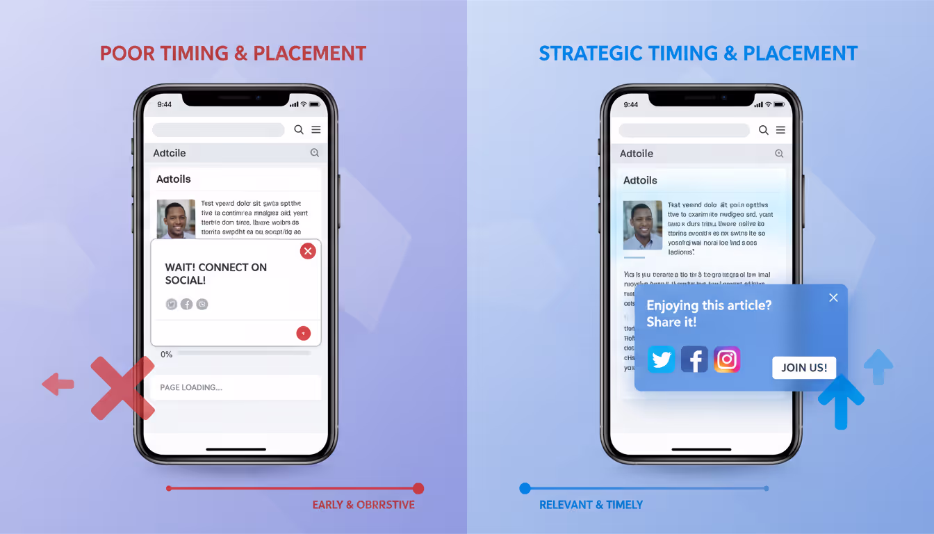 Timing and Placement of Popups for Maximum Effect