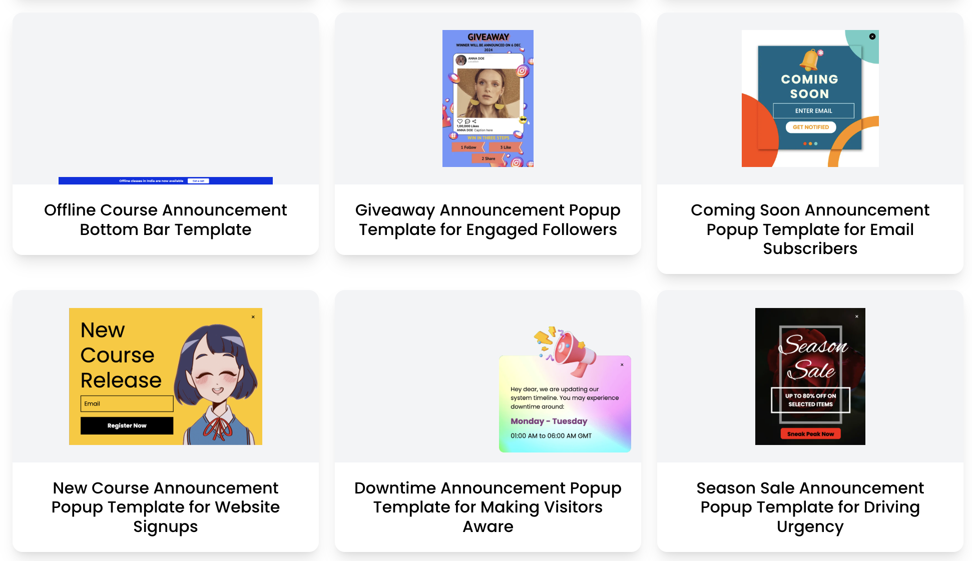 Selecting a Template: