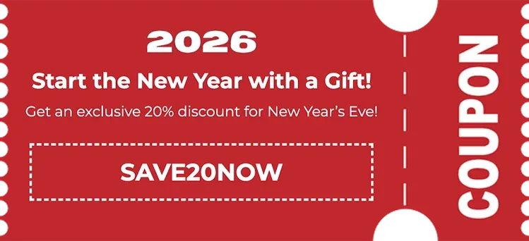 New Year’s Eve Discount Popup for First-Time Visitors