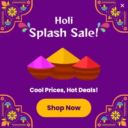 First-Time Visitor Holi Special Discount Popup