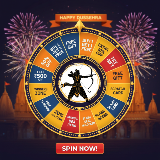 Spin the Wheel for Dussehra Discounts and Deals