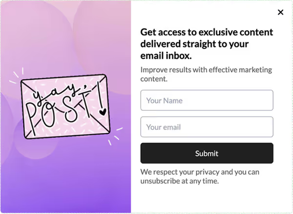 Collect More Email Subscriptions with a Popup
