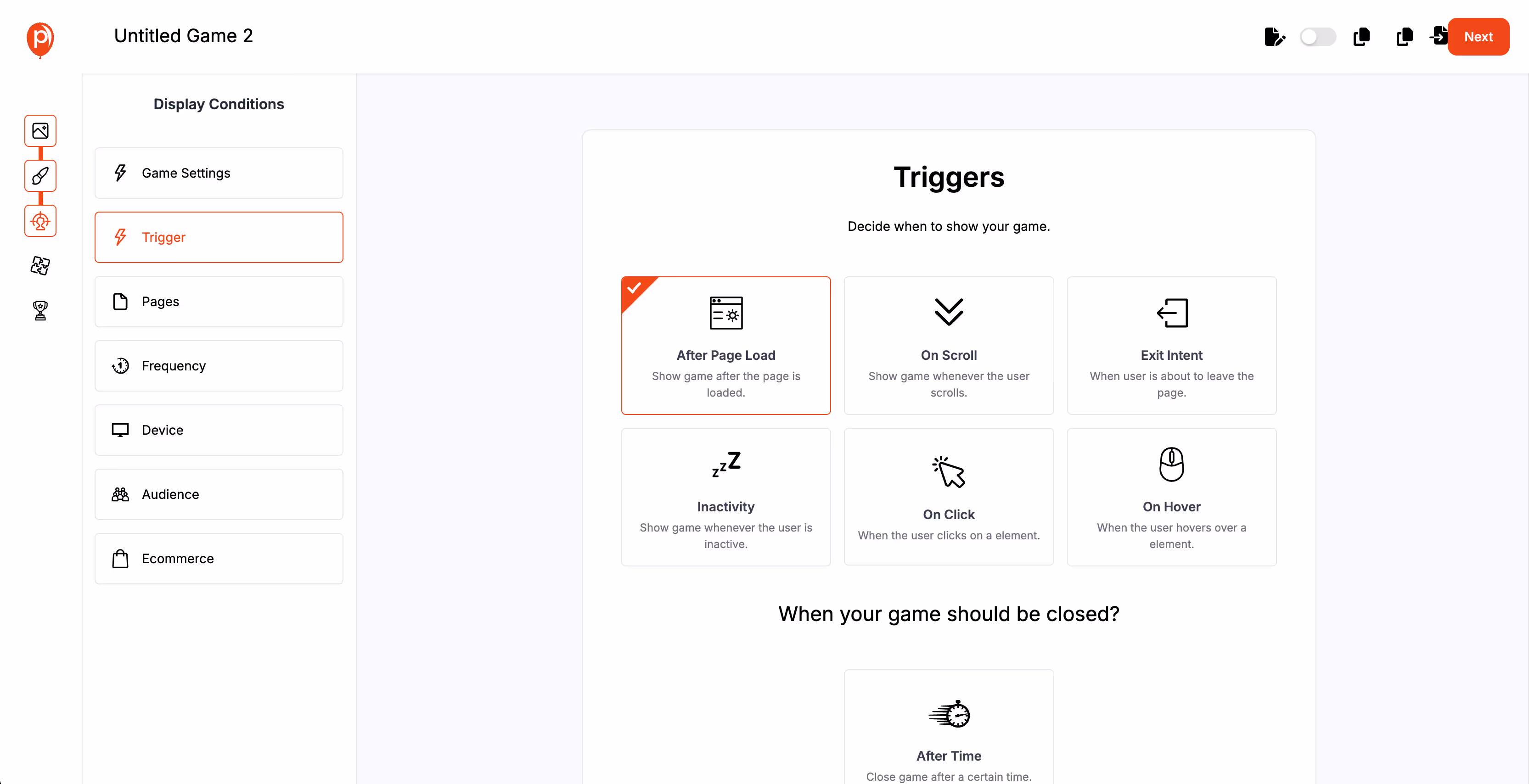 Set Triggers
