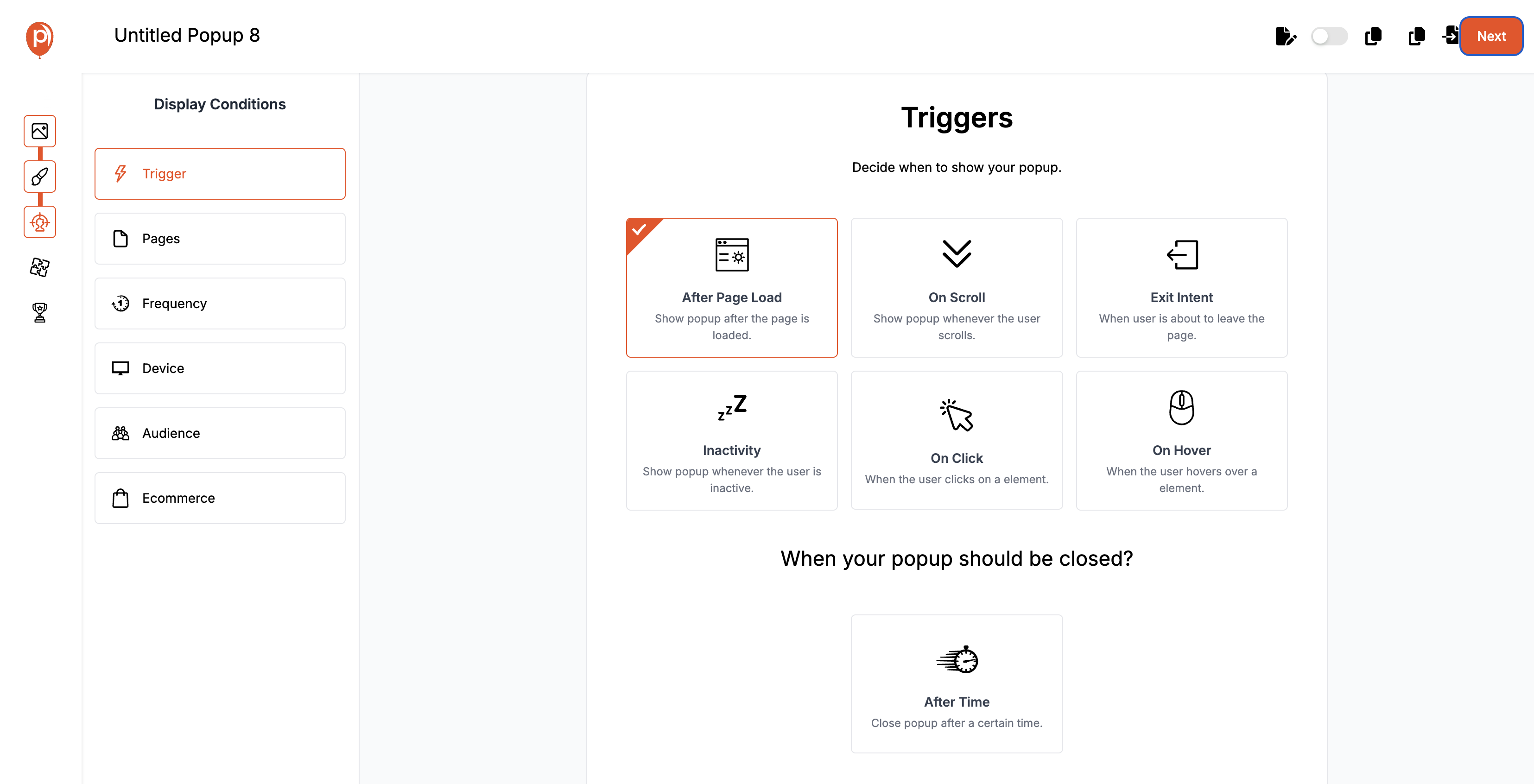 Configure Display Triggers