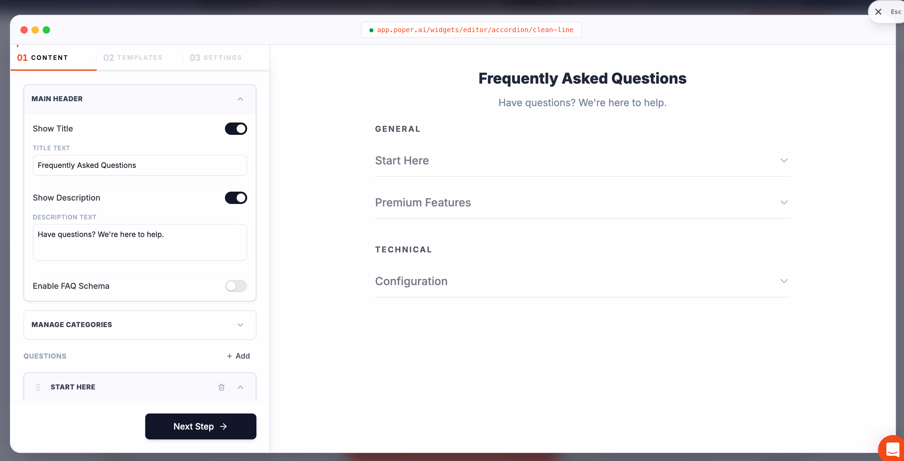 Poper's Accessibility Widget