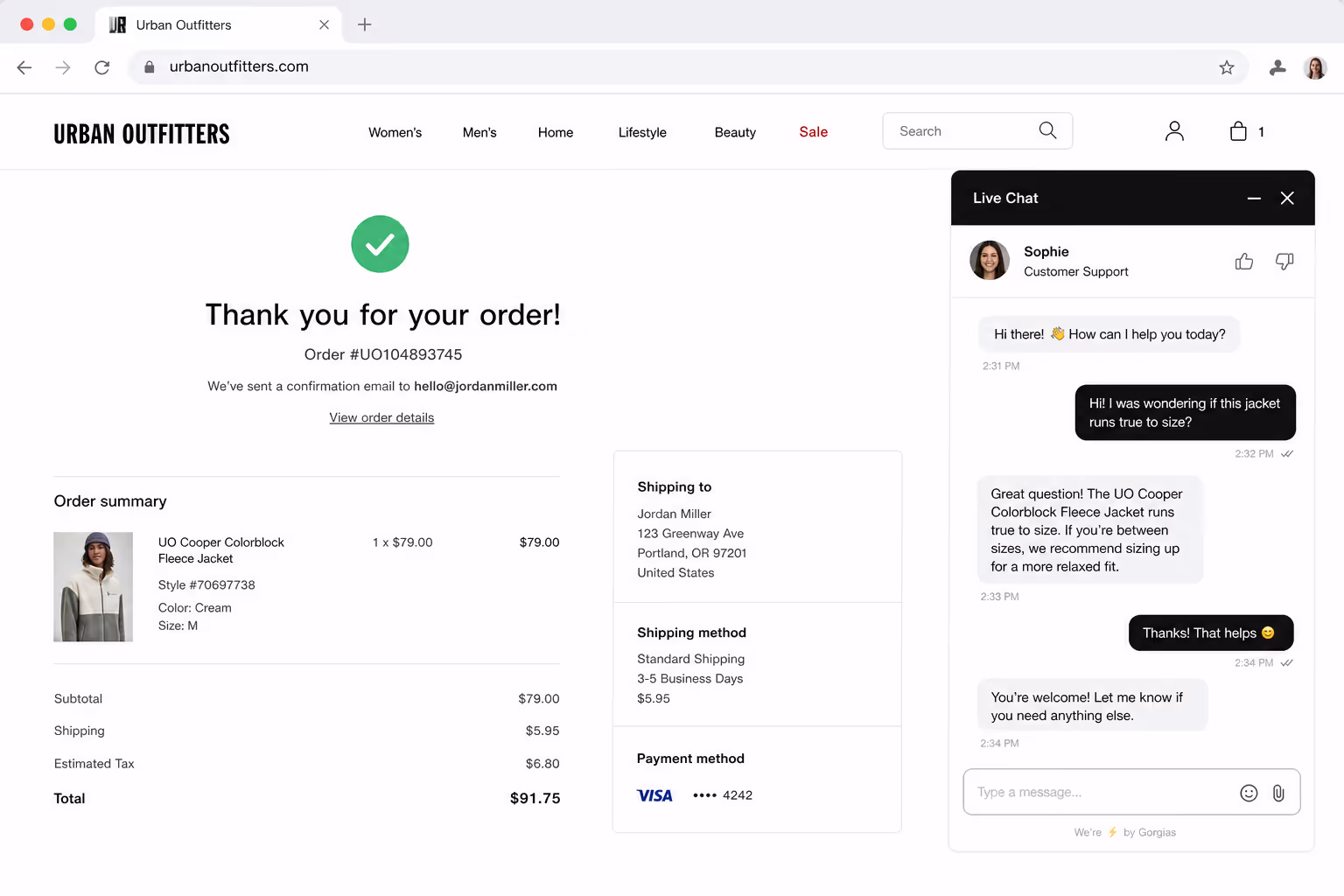 E-commerce Chat Widget