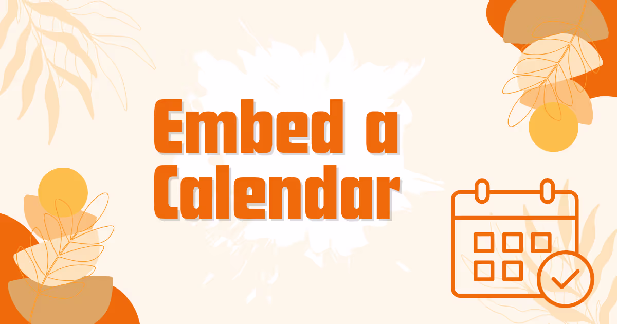 embed calendar website