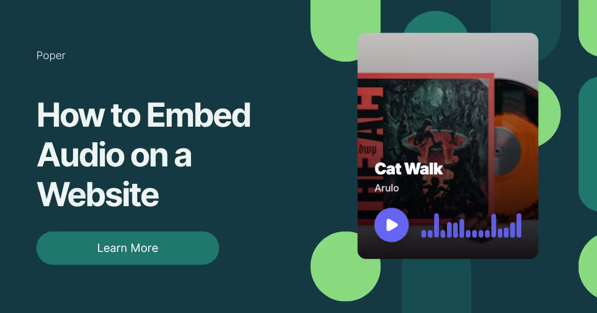 how to embed audio on website
