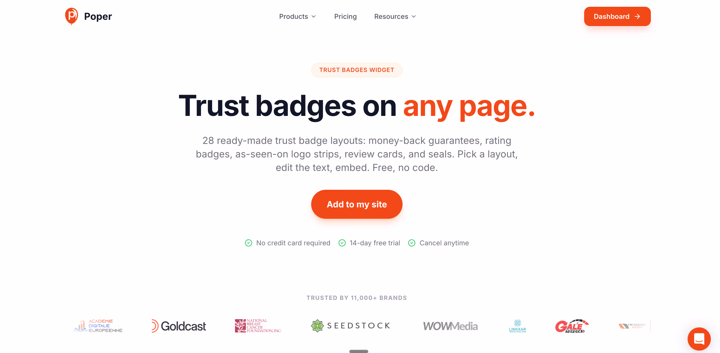 Poper's Trust Badges