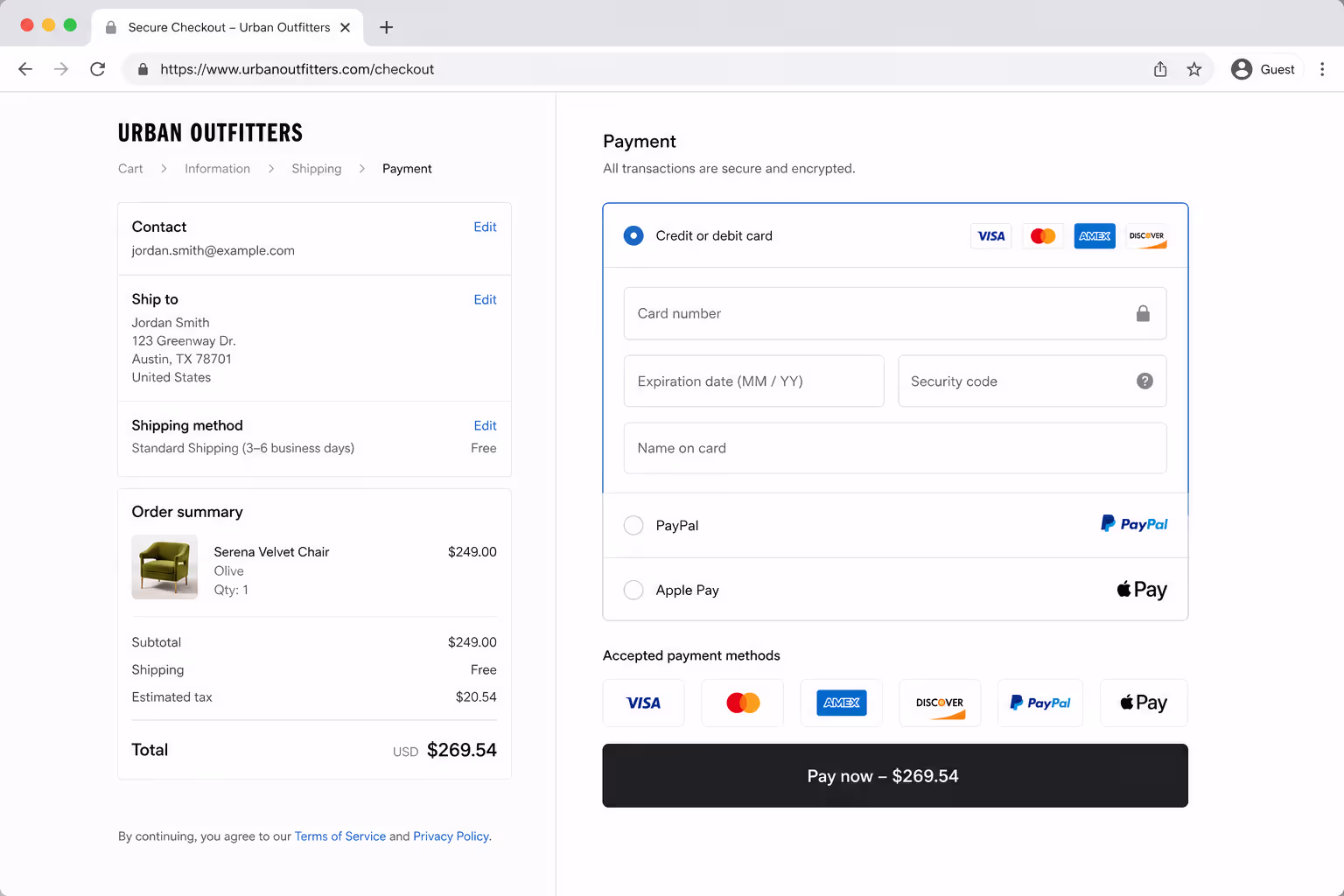 Accepted Payment Methods