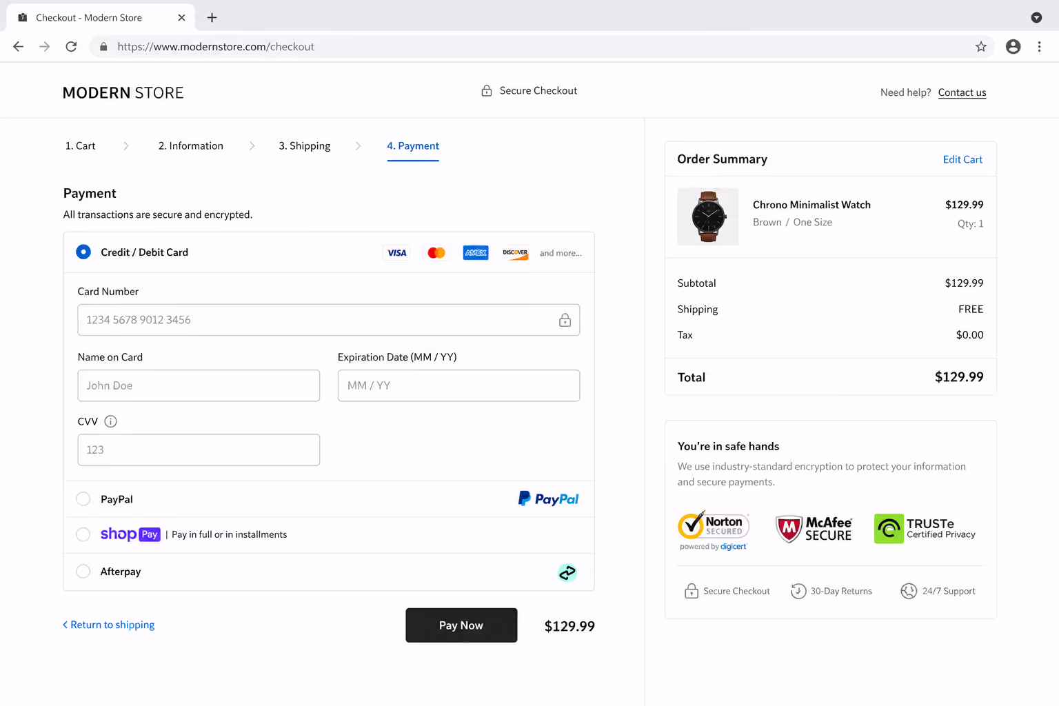 Trust Badges in Checkout