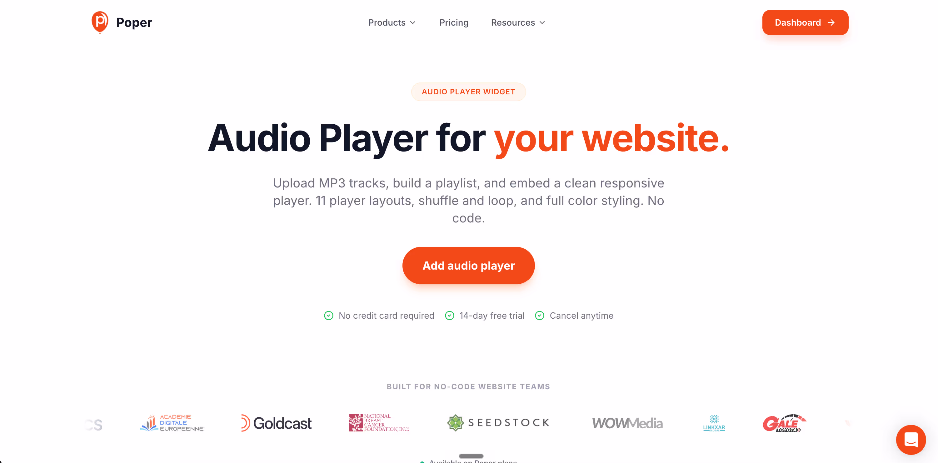Poper's Audio Embed