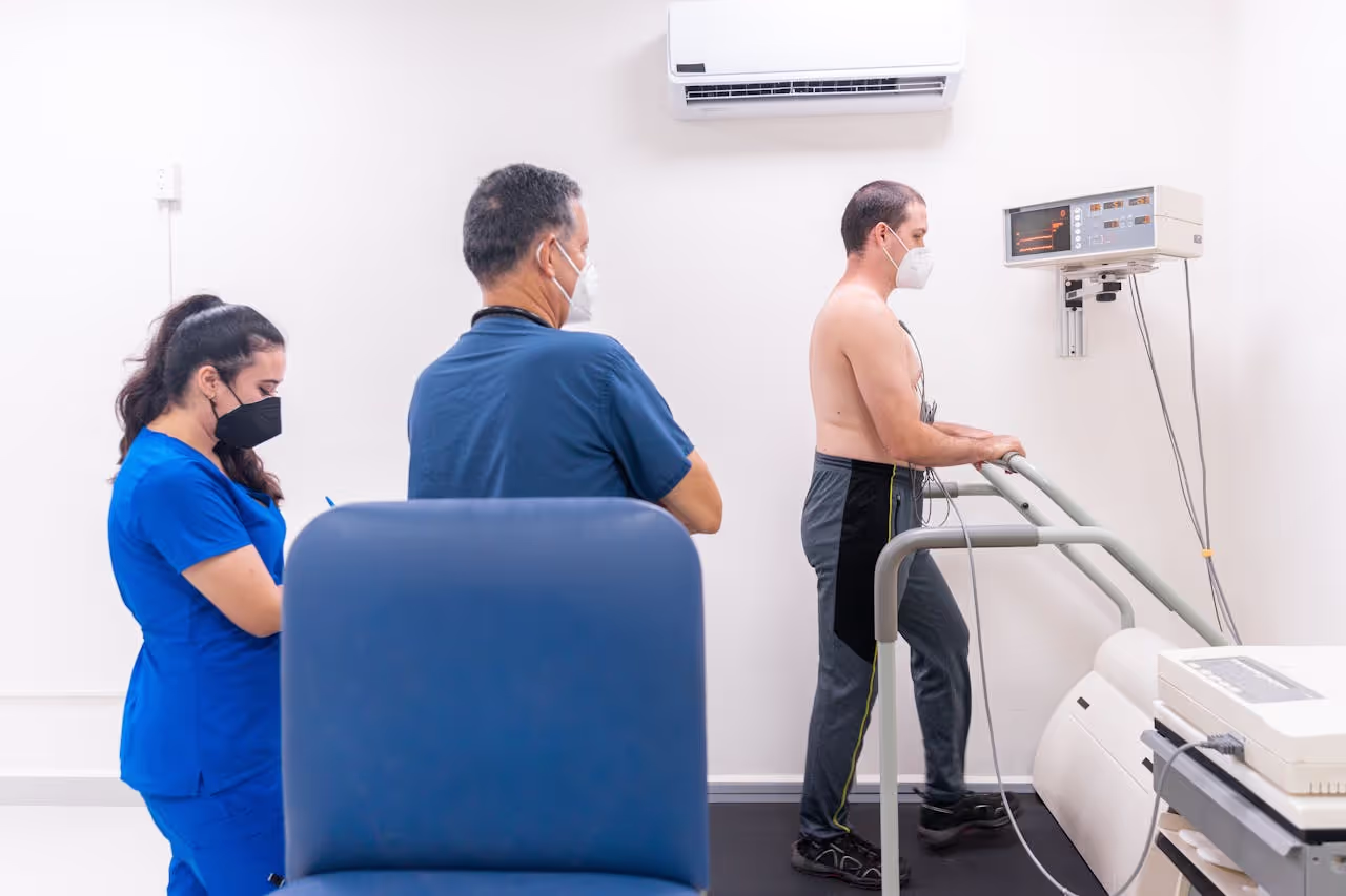 Doctor treatng patient
