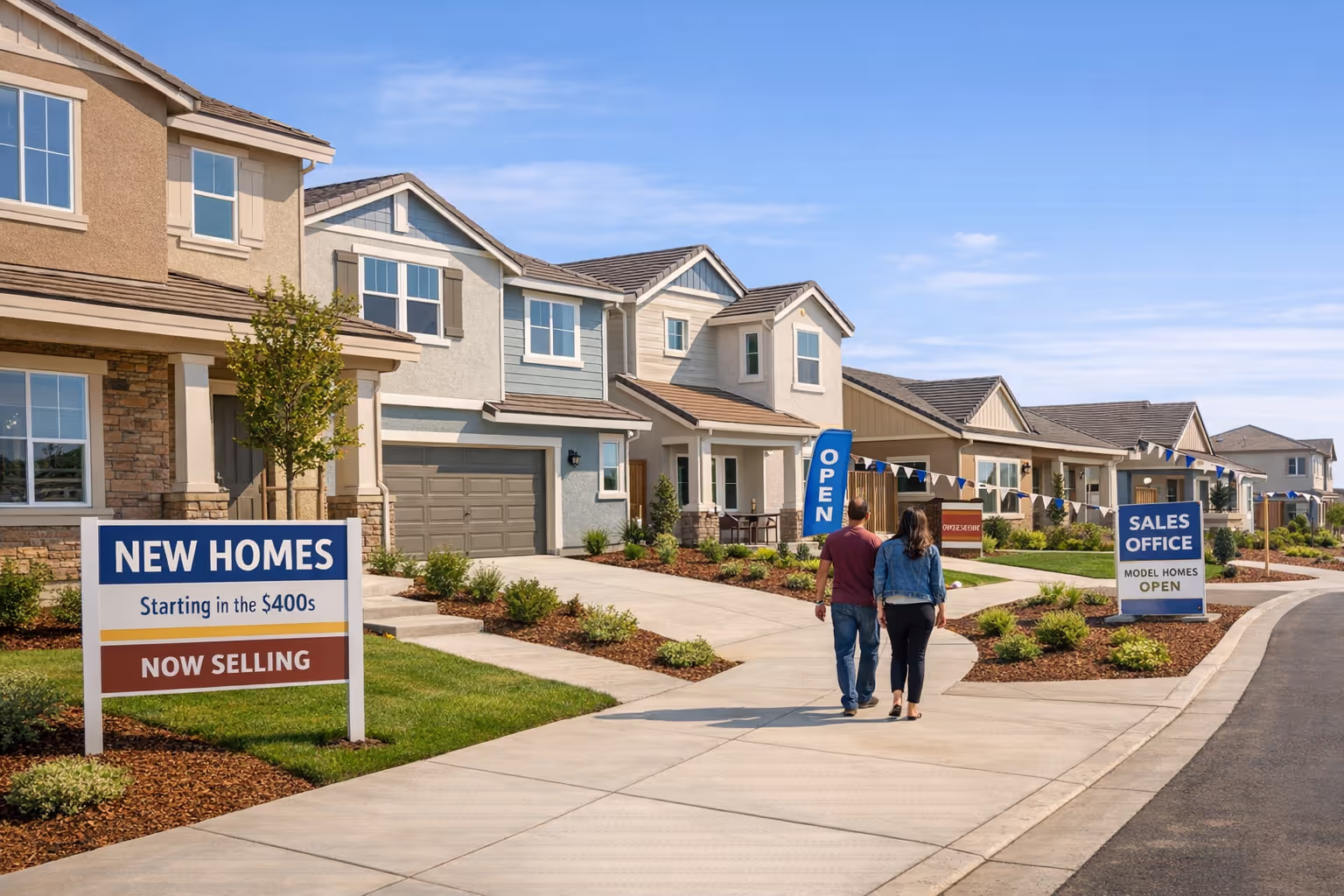 Sacramento New Construction Homes for First-Time Buyers New construction homes in Sacramento neighborhood showing first-time homebuyer options