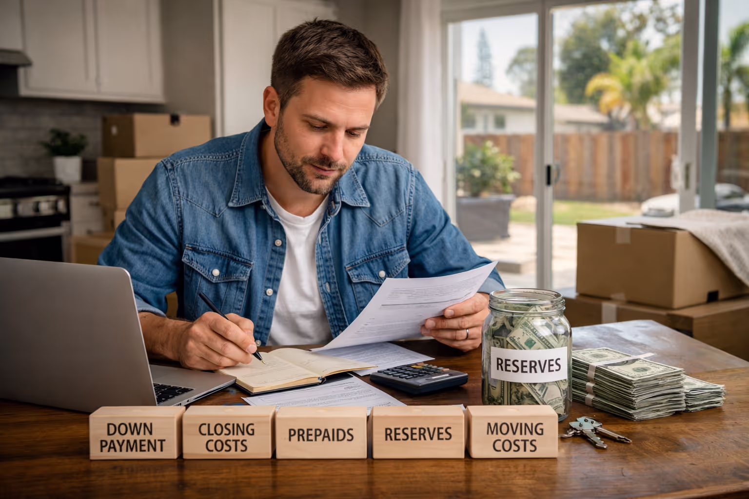 Cash Reserves Maintained After Closing on Sacramento Home Homeowner maintaining cash reserves after buying a home in Sacramento