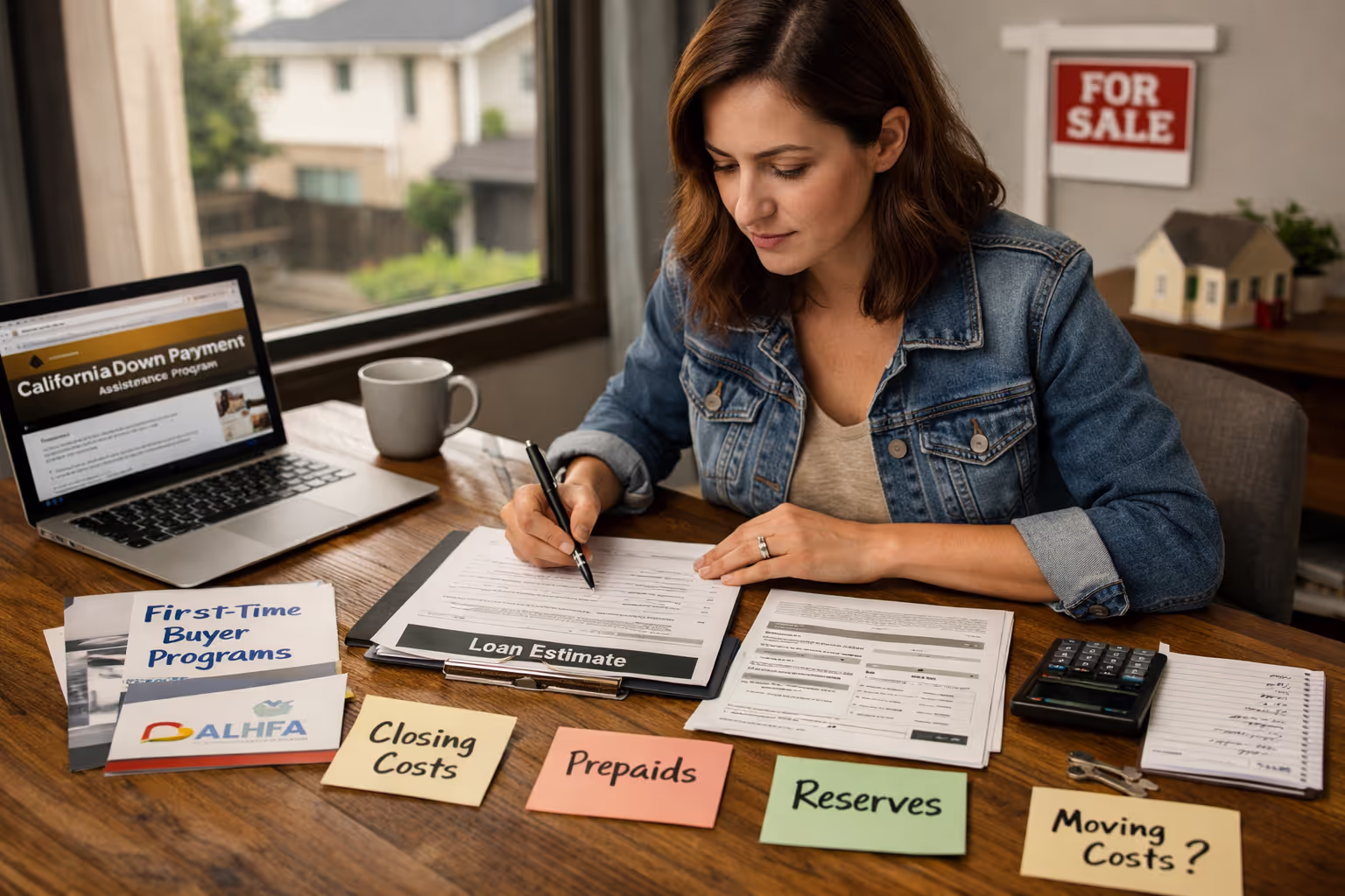 Sacramento Homebuyer Exploring Down Payment Assistance Programs First-time homebuyer in Sacramento reviewing cash assistance programs to buy a home