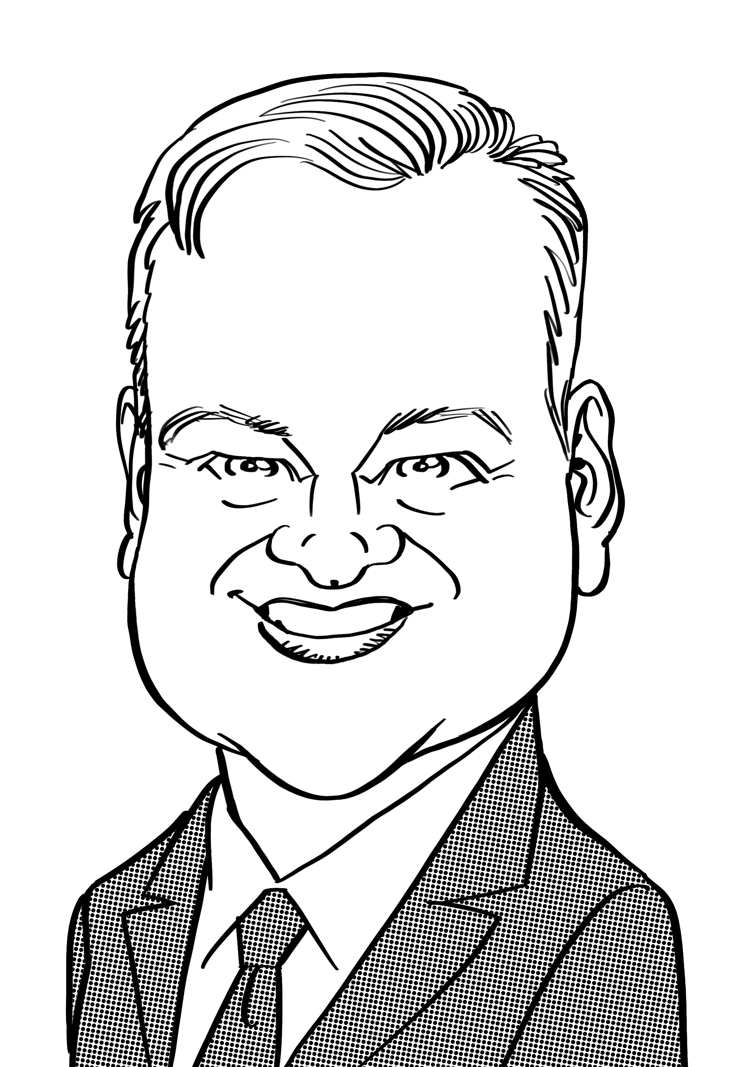 a caricature of Steve O'Donnell