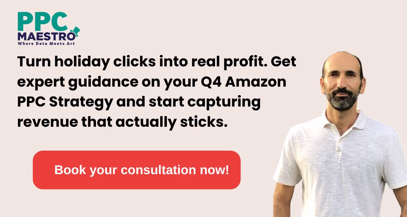 Turn holiday clicks into real profit with expert guidance on your Q4 Amazon PPC Strategy — book your consultation today to boost revenue and cut wasted ad spend.