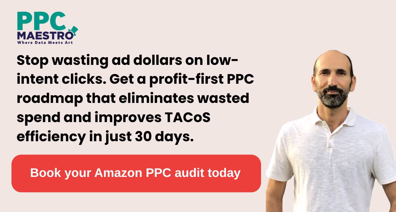 Stop wasting ad dollars and improve TACoS with a profit-first PPC roadmap that eliminates wasted spend in just 30 days.