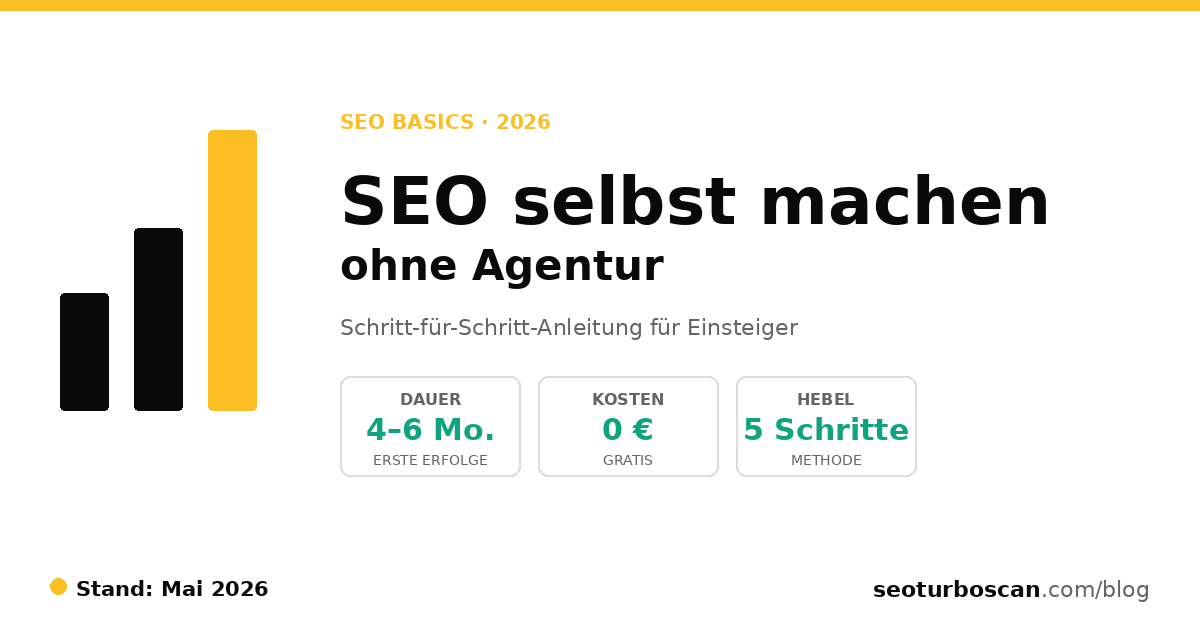 SEO selbst machen 2026: Schritt-für-Schritt