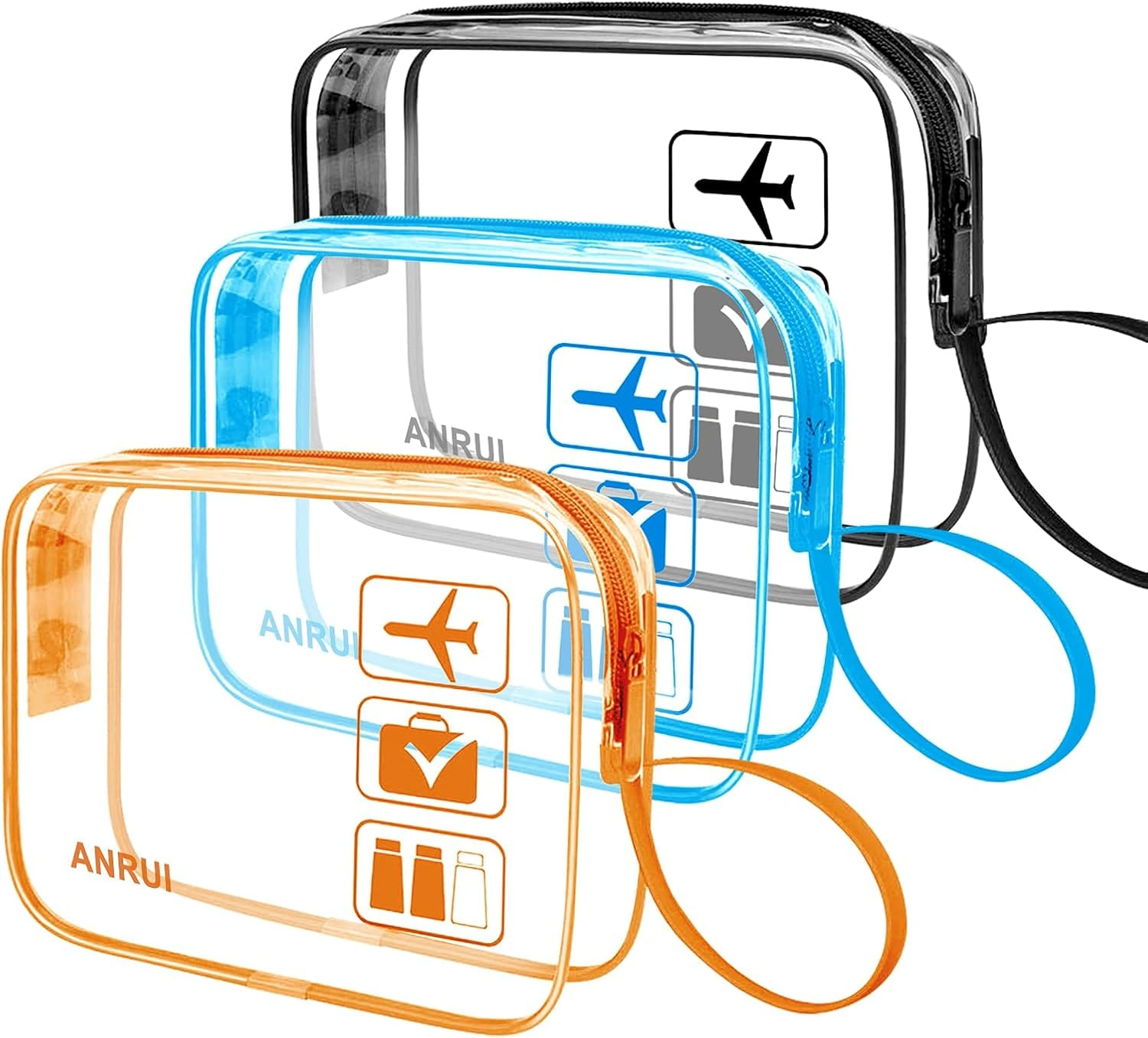 ANRUI 3er Set TSA-zugelassene Kulturtaschen: Perfekt für Ihre Reise!