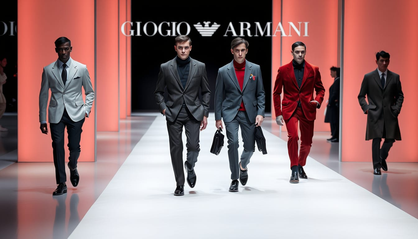 Giorgio Armanis Männermode für Herbst-Winter 2024: Italienisches Flair auf der Mailänder Fashion Week