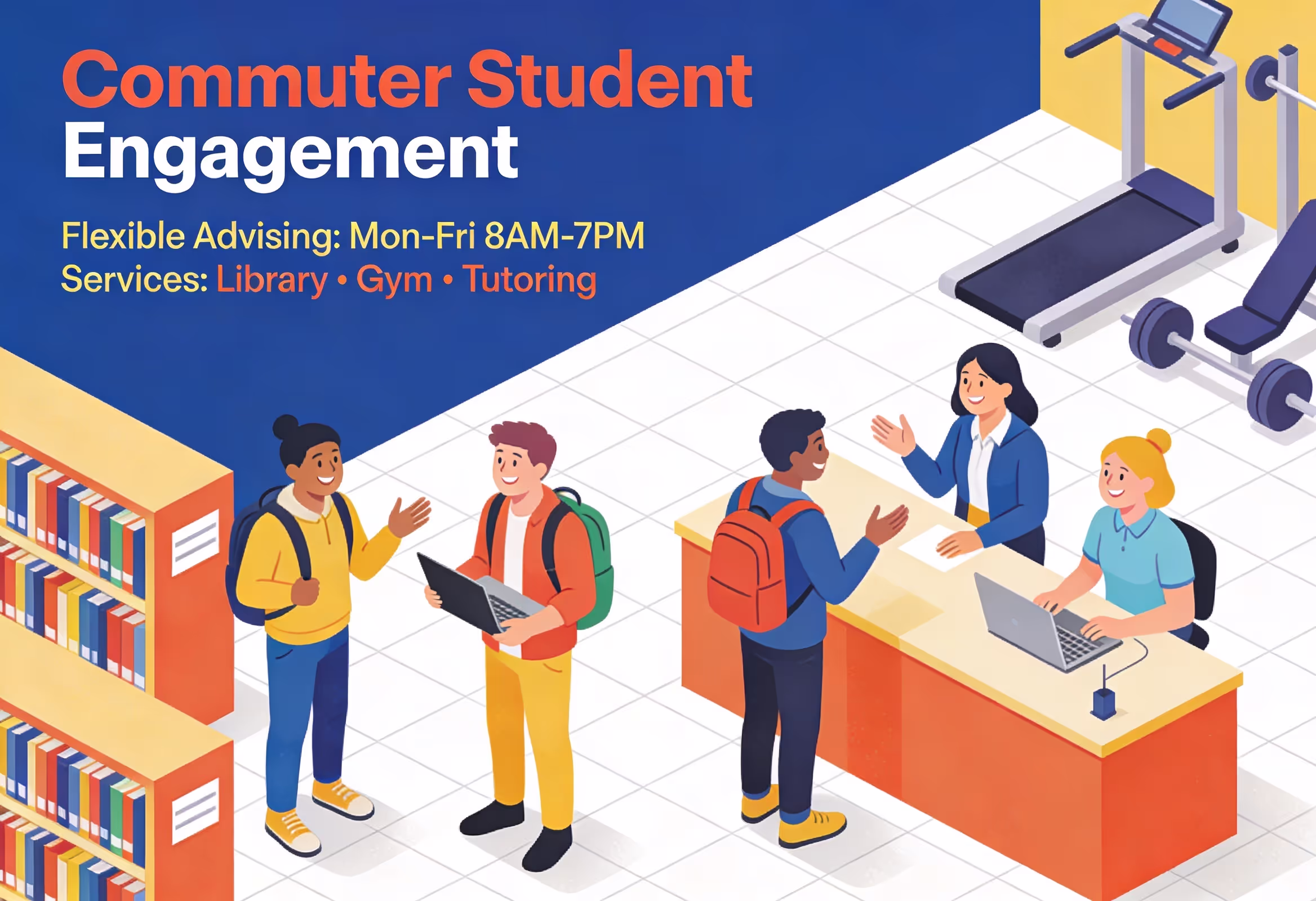 Flexible Campus Support Hours for Commuter Students Commuter student engagement with flexible advising hours and accessible campus services
