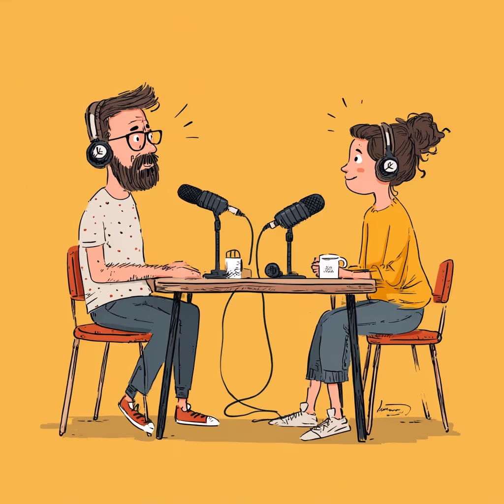 Abstract geometric pattern representing a podcast cover