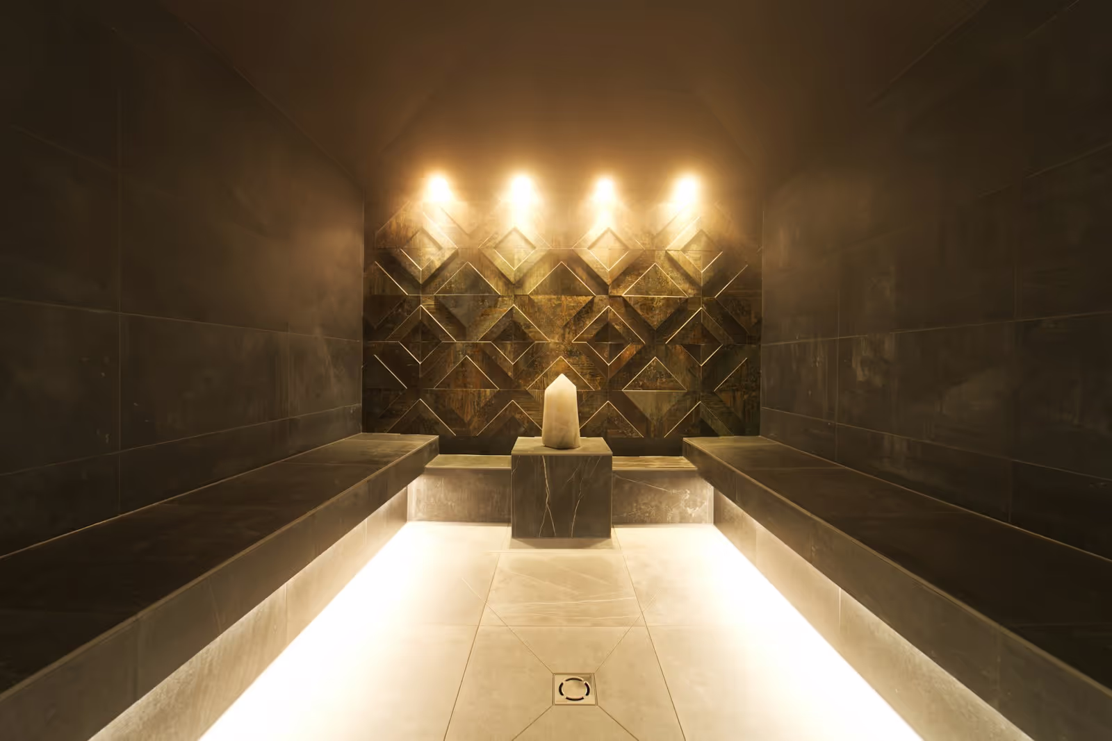 Elegant and calming interior of a luxurious nail spa