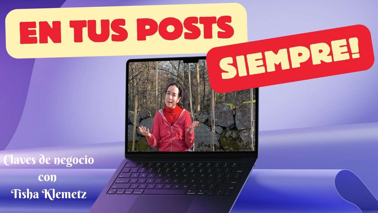 Un laptop con la captura del vídeo de Tisha