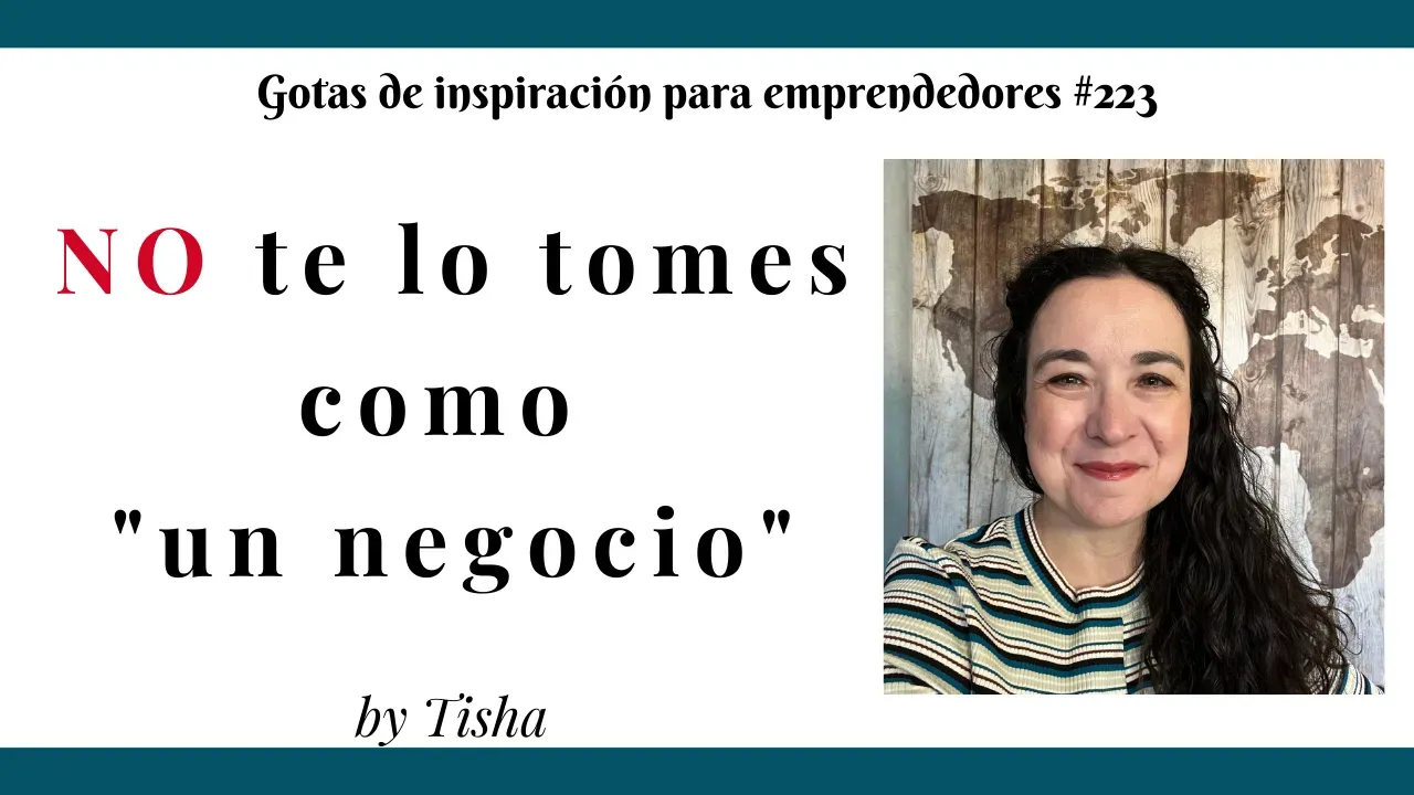 No te lo tomes como un negocio