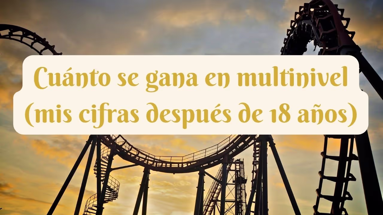 Cuanto se gana en multinivel - mis cifras después de 18 años. Foto de una montaña rusa al atardecer.